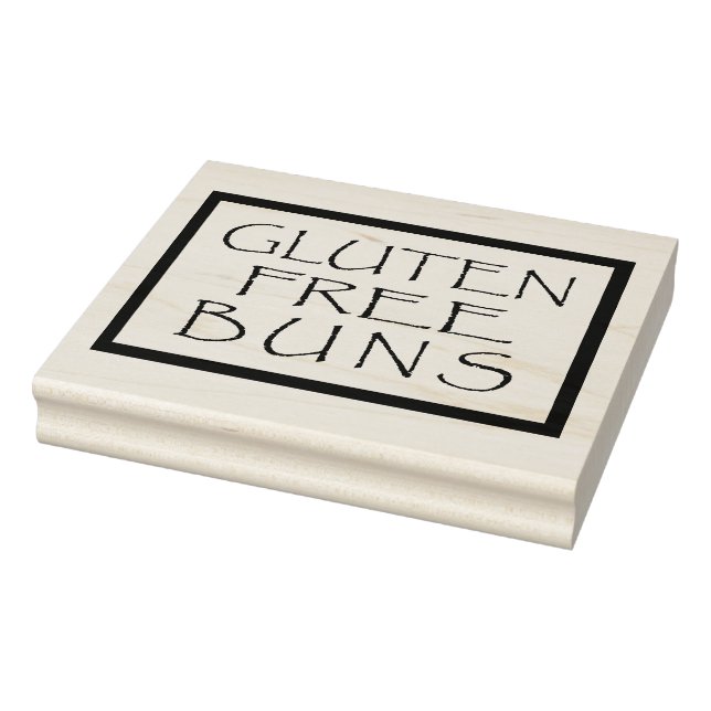 Gluten Free Buns Design Rubber Stamp (Stamp)