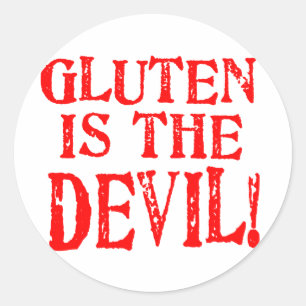 Gluten Free Celiac Designs No Way Classic Round Sticker
