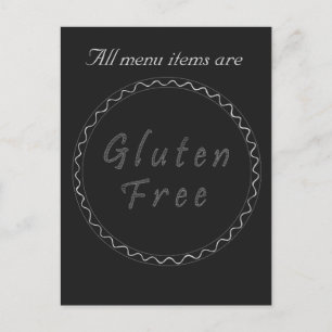 Gluten free chalkboard postcard