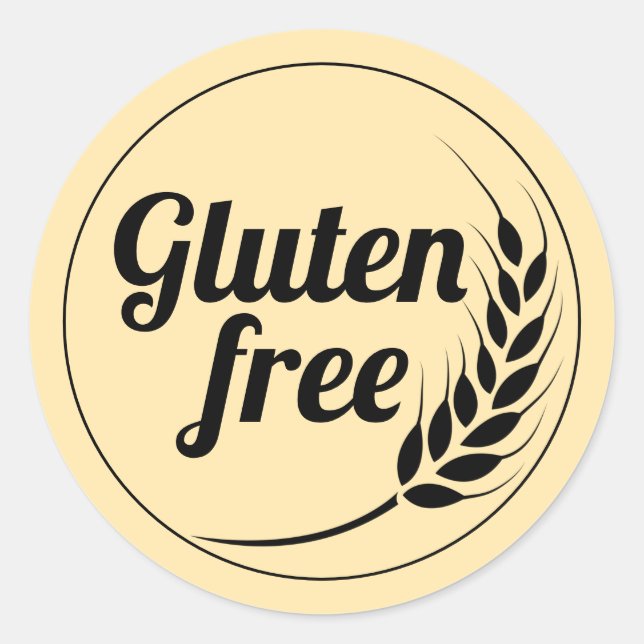 Gluten Free Classic Round Sticker (Front)