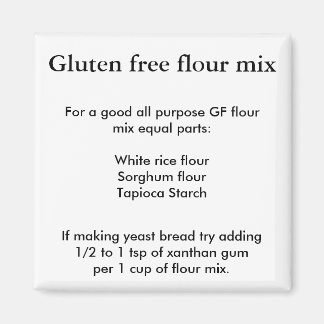 Gluten free flour mix magnet