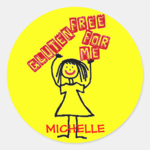 Gluten Free For Me Daycare Safety Classic Round Sticker