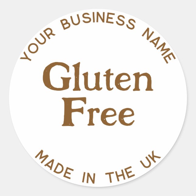 Gluten Free Gluten Allergy Packaging Label (Front)