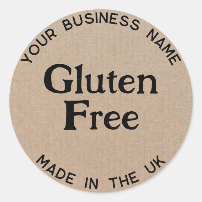 Gluten Free Gluten Allergy Packaging Label (Front)