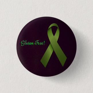 Gluten Free Green Ribbon 3 Cm Round Badge