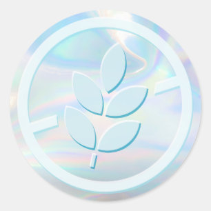 Gluten Free Holographic Classic Round Sticker