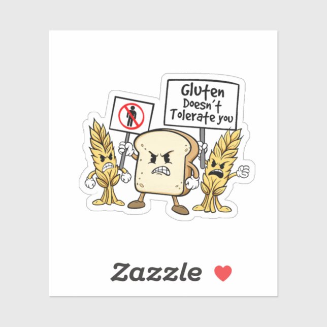 Gluten Free Humour Sticker  (Sheet)