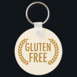 Gluten Free Key Ring<br><div class="desc">This gluten free keychain features two stalks of wheat bordering the words Gluten Free. Perfect GF gift for someone with celiac disease or severe wheat allergy who want to bring awareness to food allergies.</div>