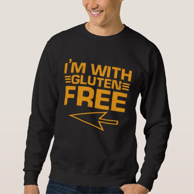 Gluten Free Lifestyle Wheat Celiac Disease Awarene Sweatshirt (Front)