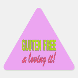 Gluten Free & Loving it! Celiac Disease Triangle Sticker