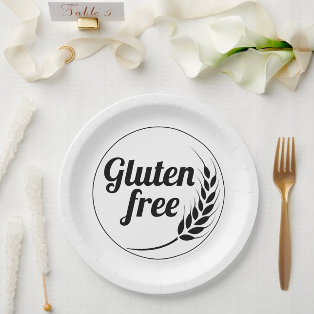 Gluten Free Message Paper Plate (Wedding)