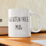 Gluten Free Mug<br><div class="desc">This design was created though digital art. It may be personalised in the area provide or customising by choosing the click to customise further option and changing the name, initials or words. You may also change the text colour and style or delete the text for an image only design. Contact...</div>