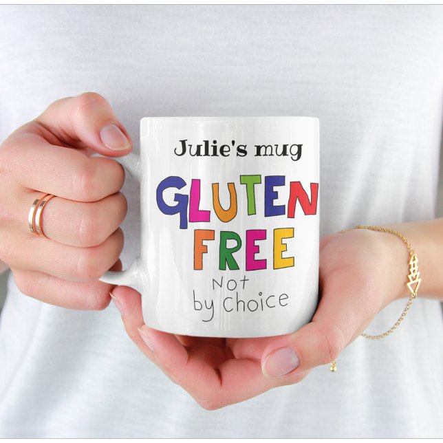 Gluten Free, not by choice coeliac personalise Coffee Mug (Creator Uploaded)