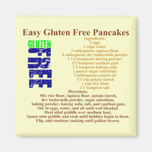 Gluten Free Pancake Recipe Magnet