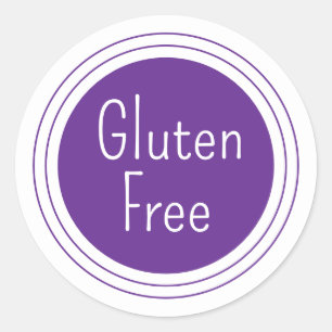 Gluten Free Purple Classic Round Sticker