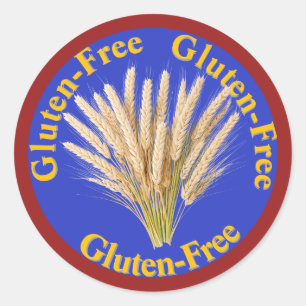 Gluten Free Red Blue Product Labels
