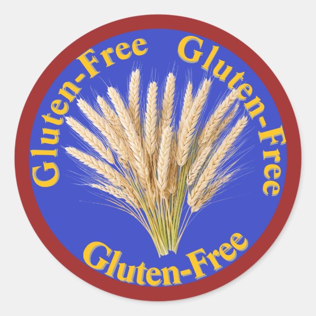 Gluten Free Red Blue Product Labels (Front)