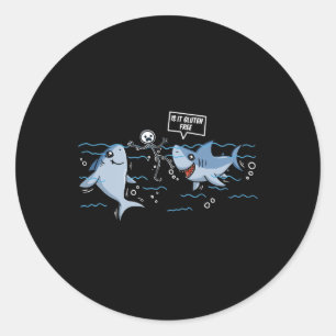 Gluten Free Shark Gift Celiac Disease Classic Round Sticker