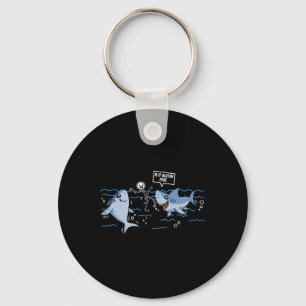Gluten Free Shark Gift Celiac Disease  Key Ring
