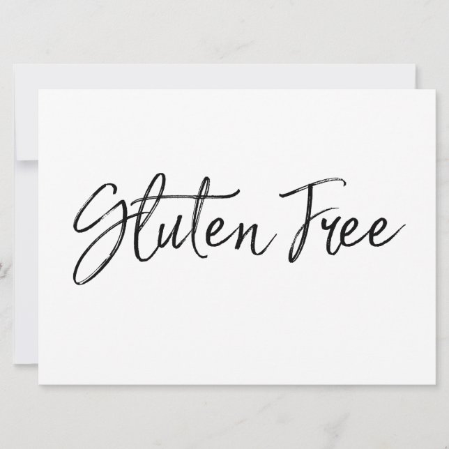 "Gluten Free" Sign | Stylish Hand Lettered (Front)
