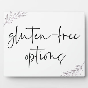 Gluten free sign Tabletop Plaque with Easel