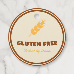 Gluten Free Simple Personalised Favour Tags