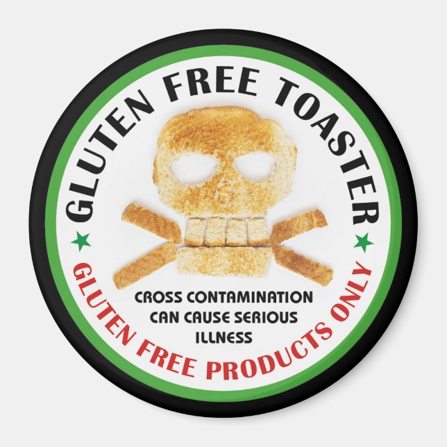 Gluten Free Toaster Magnet (Front)