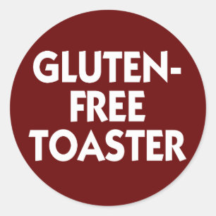 Gluten-free Toaster sign Classic Round Sticker