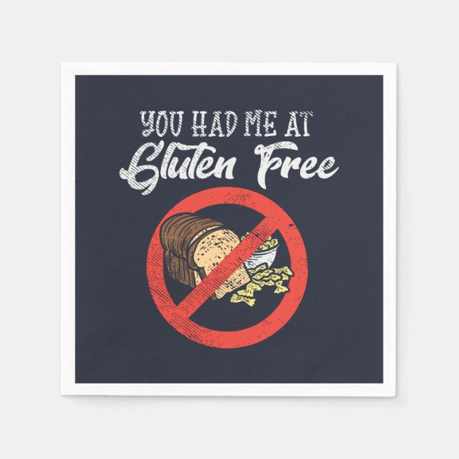 Gluten Free You Had Me Novelty Paper Napkin (Front)