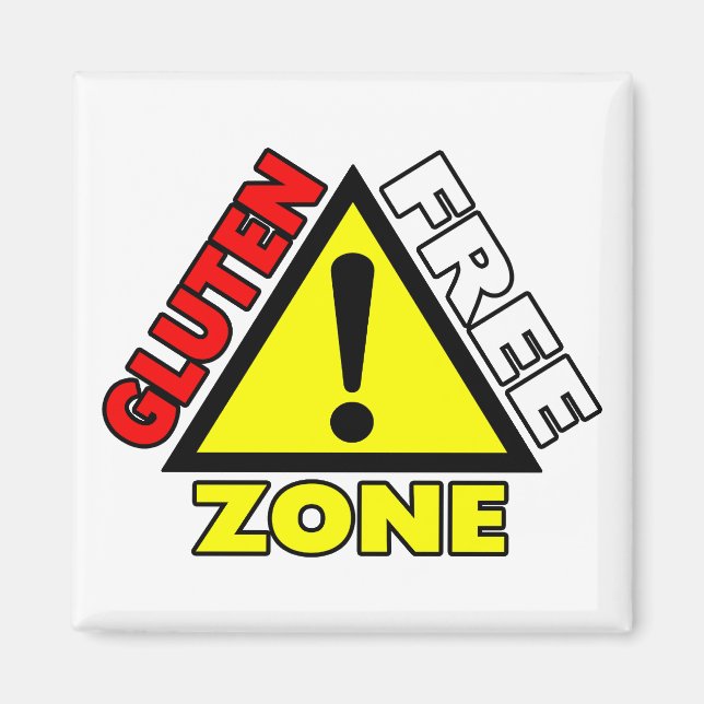 Gluten Free Zone (celiac disease - wheat allergy) Magnet (Front)