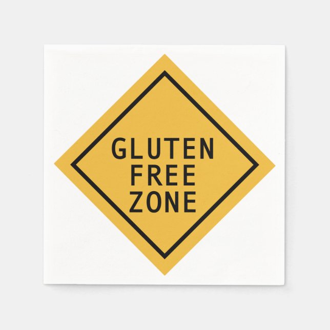 Gluten Free Zone Napkin (Front)