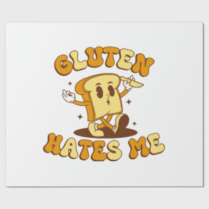 Gluten Hates Me Wrapping Paper