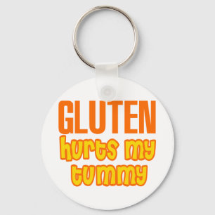 Gluten Hurts My Tummy Key Ring