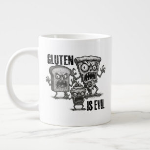 Gluten is Evil Large Coffee Mug