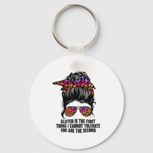 Gluten Is The First Thing I Cannot Tolerate Funny  Key Ring