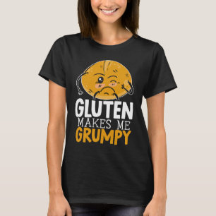 Gluten Makes Me Grumpy Food Allergy Celiac Disease T-Shirt