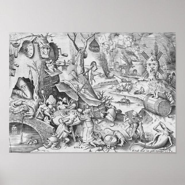 Gluttony (Gula), The Seven Deadly Sins Poster (Front)