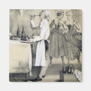 Gluttony in the Kitchen, from a series of prints d Magnet