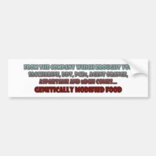 GM Foods Bumper Sticker