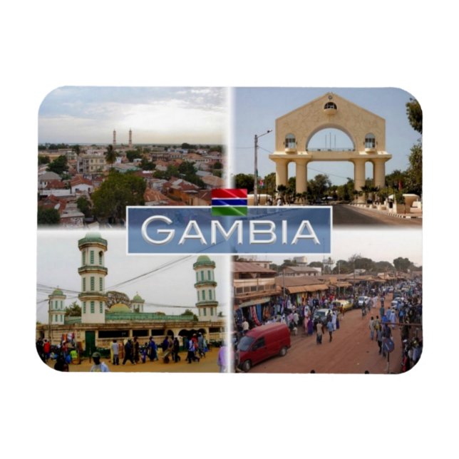 GM Gambia The Arch - Serekunda Market - Magnet (Horizontal)