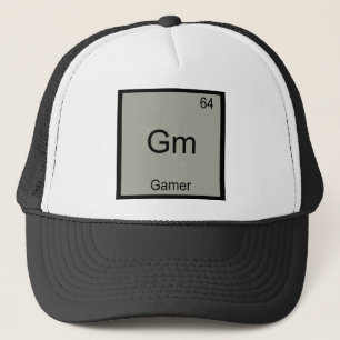 Gm - Gamer Funny Chemistry Element Symbol T-Shirt Trucker Hat