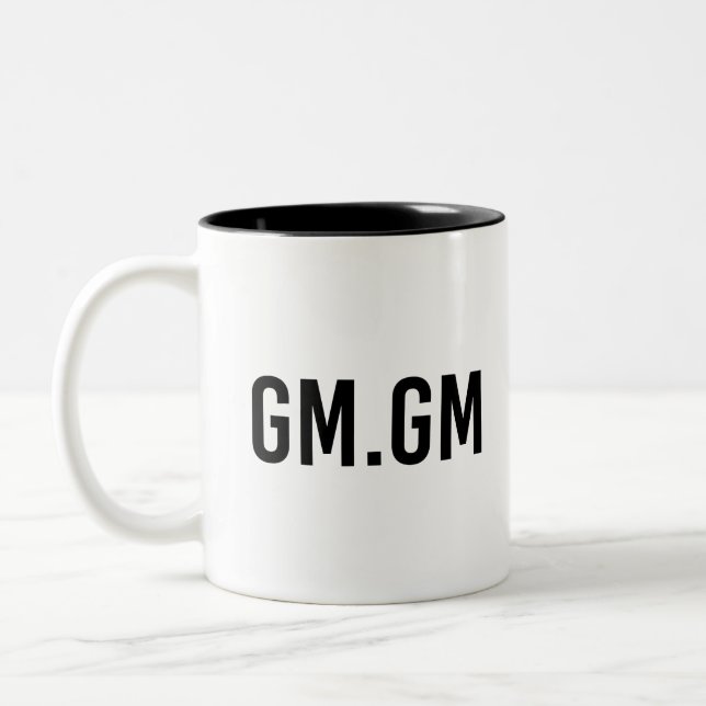 GM GM - NFT Black Two-Tone Coffee Mug (Left)