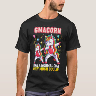 Gma Of The Birthday Boy Dabbing Unicorn Girl Mothe T-Shirt