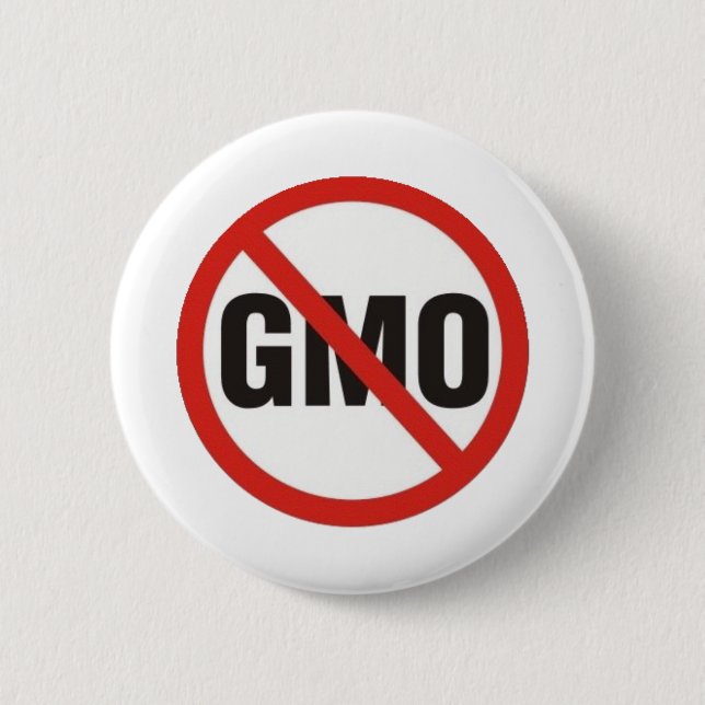 GMO Free 6 Cm Round Badge (Front)