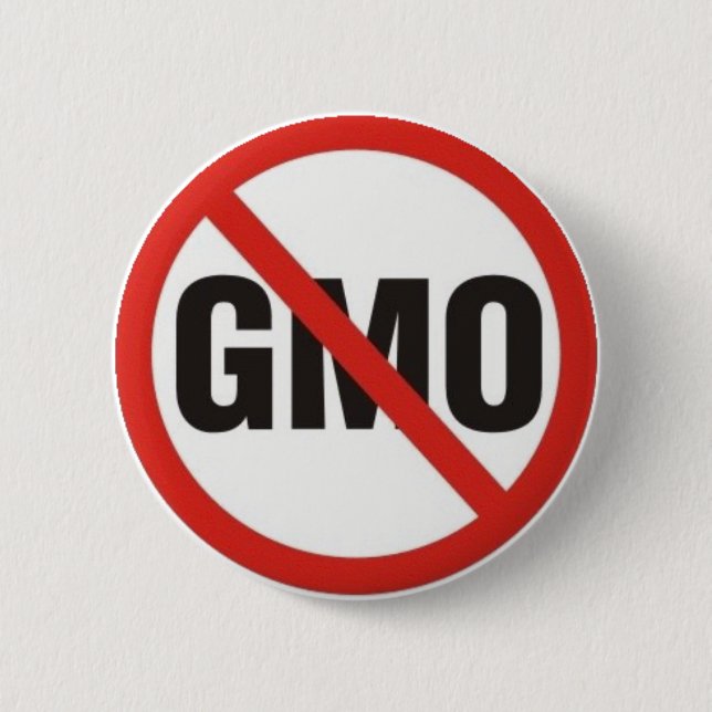 GMO Free 6 Cm Round Badge (Front)
