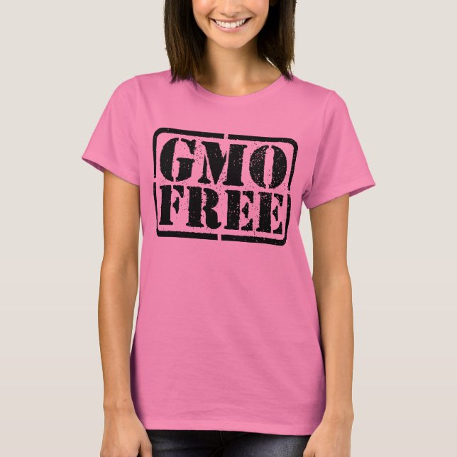 GMO Free - Black T-Shirt (Front)