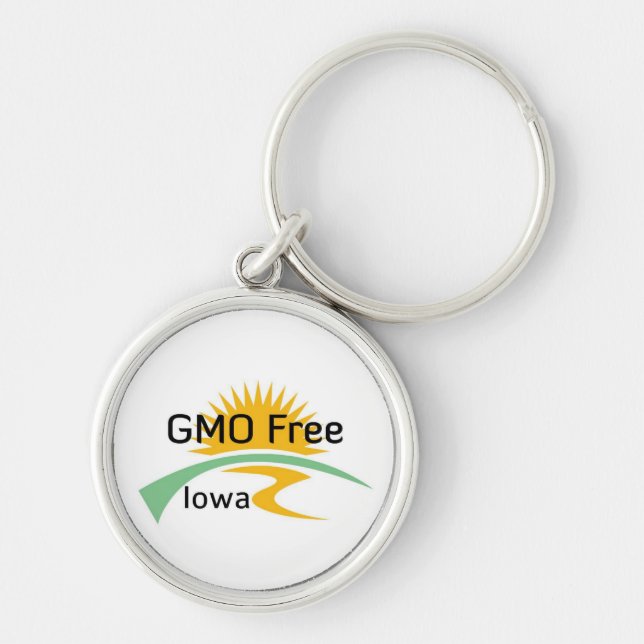 GMO Free Iowa Premium Keychain (Front)