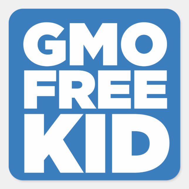 GMO FREE KID (BLUE) SQUARE STICKER (Front)