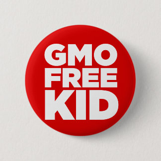 GMO FREE KID (RED) 6 CM ROUND BADGE