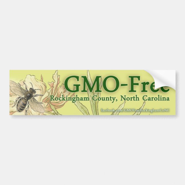 GMO-Free Rockingham County, NC Bumper Sticker (Front)